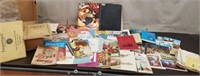 Lot of Vintage Postcards, Cook Books, Sewing