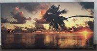 Sun Set Picture on Board 54x27.5