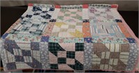 Handmade Pink Boarder Patch Quilt 75x66