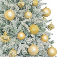 KI Store 20pcs Christmas Ball Ornaments Gold