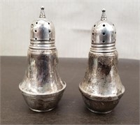 Pair of Weighted Sterling Salt & Pepper Shakers.