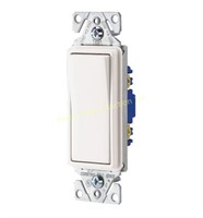 Eaton Single-Pole Rocker Light Switch, 15-Amp,