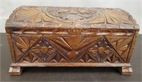 Nice Carved Wood Chest. 13"x9"x6.5"