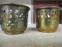 Vintage Brass Votivve Candles holderr 2 items