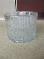 Vintage French Cut Glass  Ice Bucket no handle