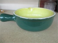 Vintage Hall Pottery green Soup Bowl Large
