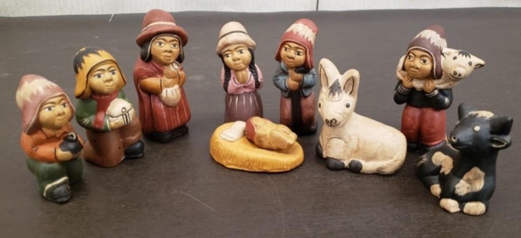 South American Style Nativity Set