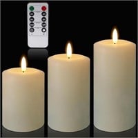 Flameless Candles with Remote and Timer, Battery