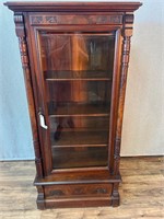 Antique Carved Display Curio Cabinet