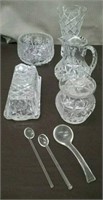 Box-5 PC. Crystal, Butter Dish, Jelly Jar, Small