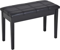 Classic Piano Bench Stool, PU Leather Padded