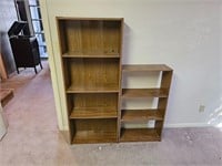 Pair of bookshelves tall one is 24”×60”