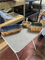 3 longaberger baskets all with liners and protectr