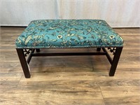Floral Print Cushioned Short Bench