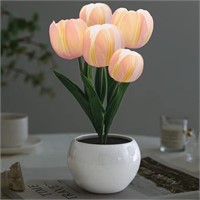 GOUTOOL Flower Table Lamp Tulip Desk LED Night