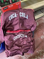 coca cola jogging suit pants,jacket size large