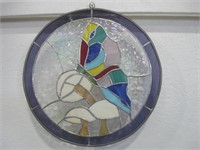 12.5" Round Stained Glass Decor