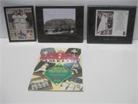 2 Baseball Plaques, Framed Photo & Book See Info