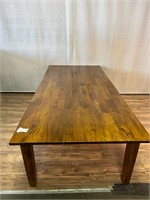 Medium Finish 8'8" Long Dining Table No Chairs