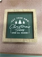 Cut Your Own Christmas Trees Wooden Sign