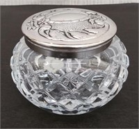 Waterford Dresser Jar w/Silver Plated lid