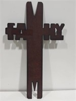 Metal "Family" Cross 10 x 16
