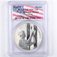 2011-P Proof 1oz Silver 9/11  PCGS PR70 DCAM