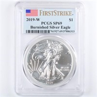 2019-W Burnished Silver Eagle PCGS SP69