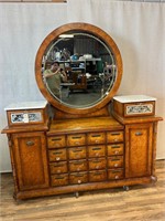 Vintage Apothecary Inspired Marble Top Vanity