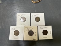 5 INDIAN HEAD CENTS (2)1892,1894,1895,1896