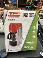 coleman quick pot coffee maker propane fueled