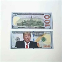 Qty of 2 Donald Trump Novelty $100 Bill