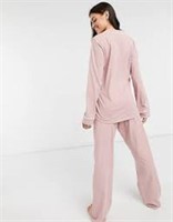 Cotton Lightweight Long Sleeve Pajamas. Peach