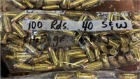 100 rounds 40 smith and wesson 165gr. FMJ