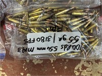100 rounds 5.56mm M193 55gr. 3180 FPS FMJ