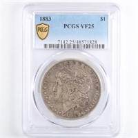 1883 Morgan Dollar PCGS VF25