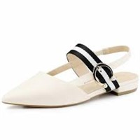 Allegra K Women's Pointed Toe Slingback Flat