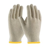 Sz S Natural Cotton/Poly String Knit Gloves, 12 Pk