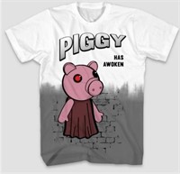 Sz XL Piggy Gamer Short Sleeve Graphic T-Shirt Ne