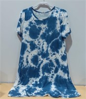 Sz XL PopYoung Women's Long Tie Dye Shirt