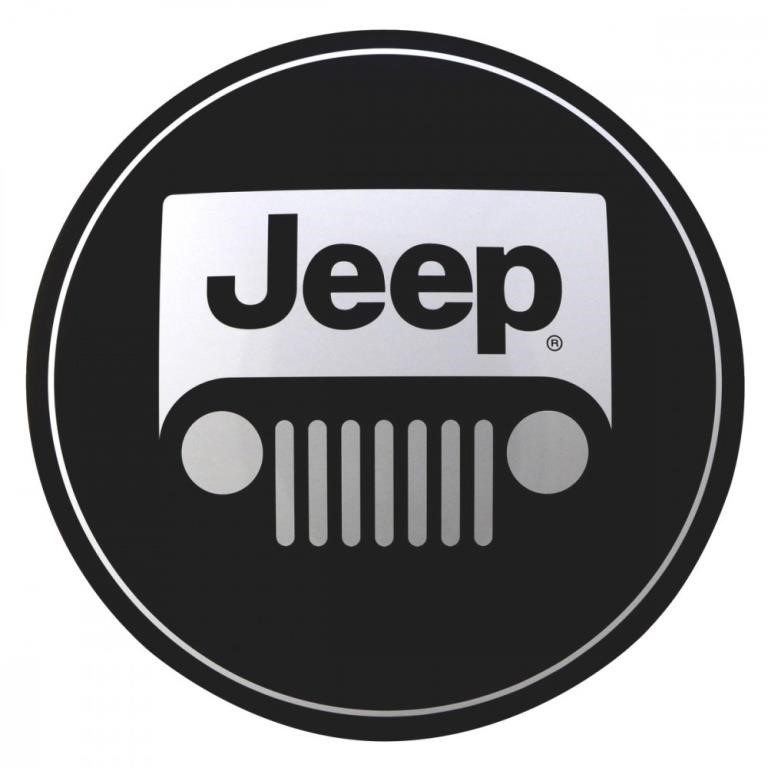 Metal Black Jeep Round Dome Tin Button Sign Bar/P