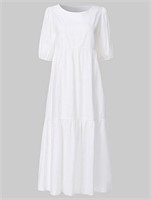 sz.4xl Hawee Women Summer Dress White