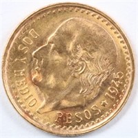1945 Gold 2.5 Pesos