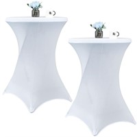 2 Pack 24x43 Inch White Cocktail Tablecloth