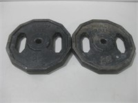 Two Marcy Grip 25lbs Weights