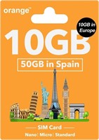 SEALED! Orange Europe Prepaid SIM Card - 10GB in