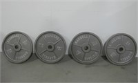 Four Standard 45lbs Weights 180lbs Total