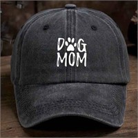 Pure Cotton " Dog Mom" Baseball Cap
