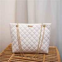 Luxury Argyle Quilted Chain Tote Bag - Stylish Wo