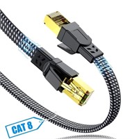 Cat 8 Ethernet Cable 50ft,Nylon Braided High